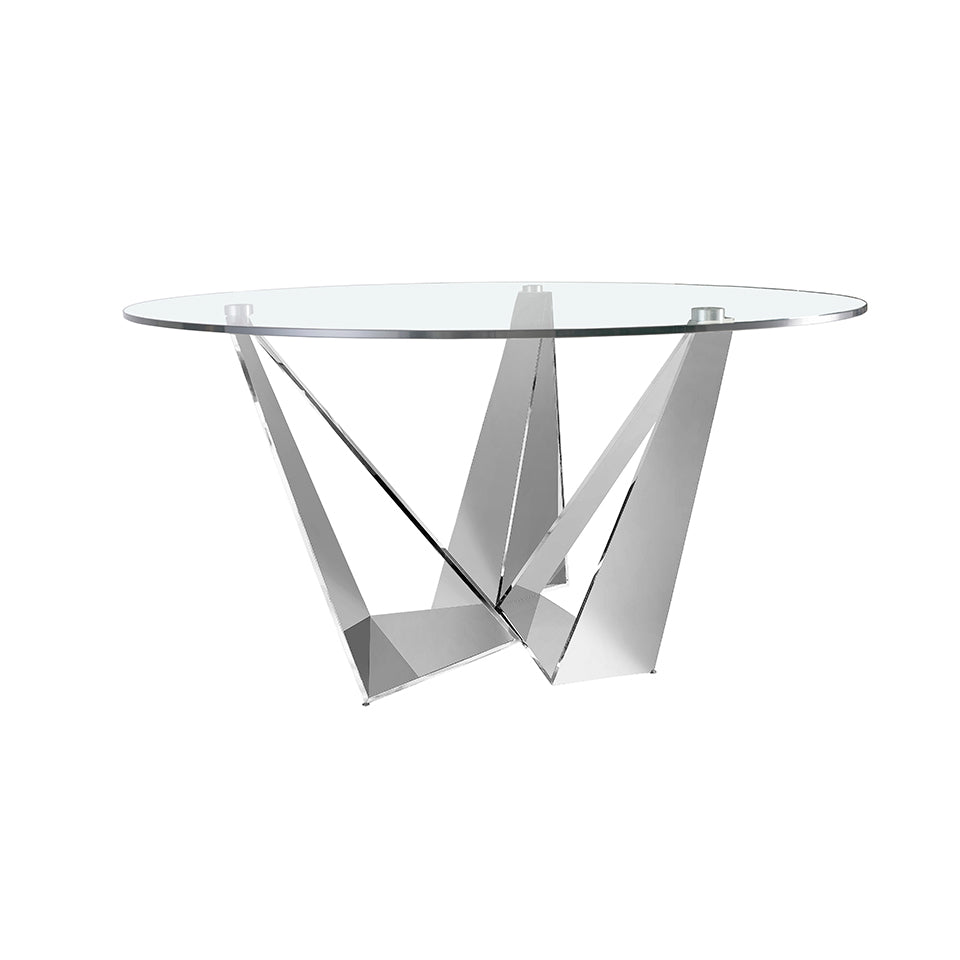 Masa de Dining Rotunda cu Blat din Sticla Angel Cerda