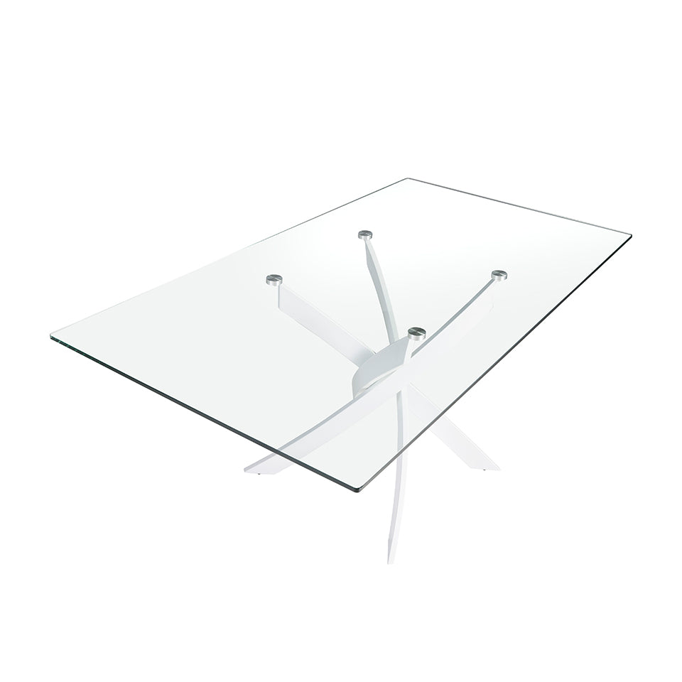 Masa Dining din Sticla cu Picioare din Otel 150 cm Angel Cerda