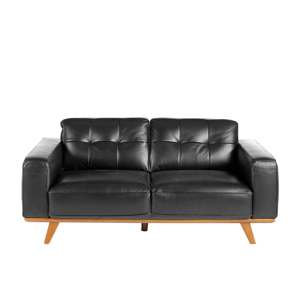 Canapea Neagra din Piele de Vaca cu Design Modern Angel Cerda