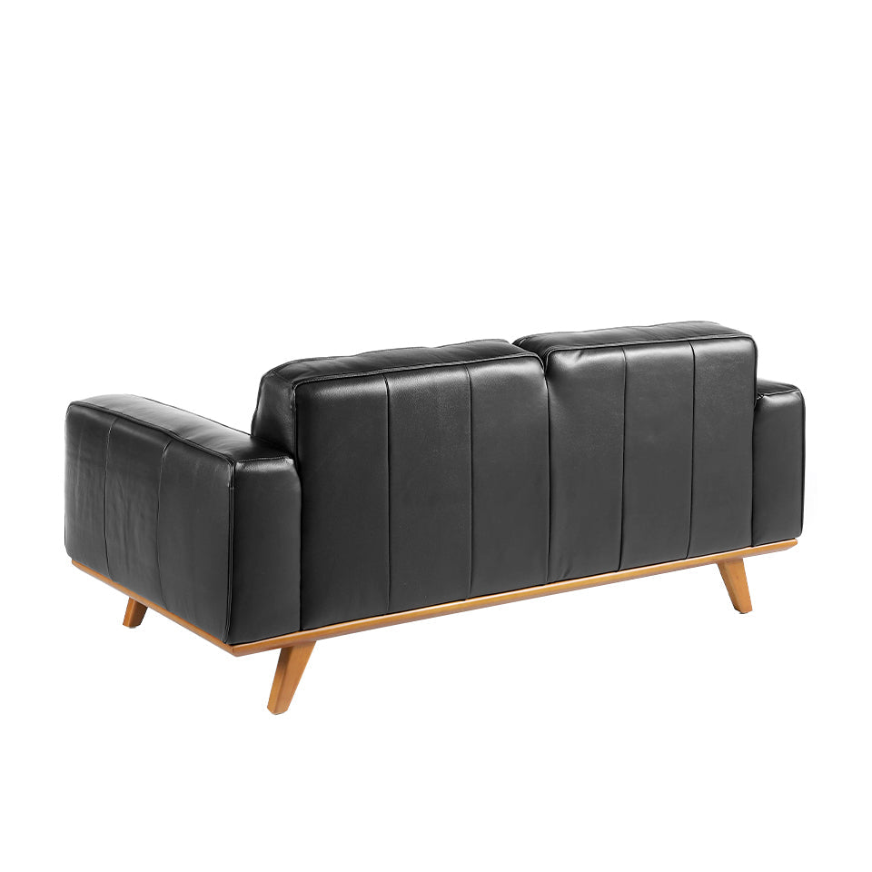 Canapea Neagra din Piele de Vaca cu Design Modern Angel Cerda