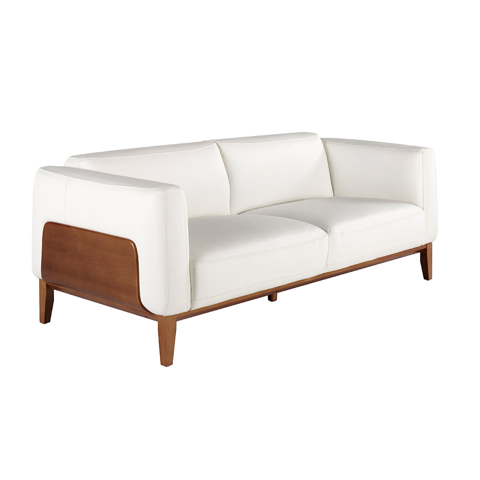 Canapea de Design Modern Tapitata cu Piele Alba Angel Cerda