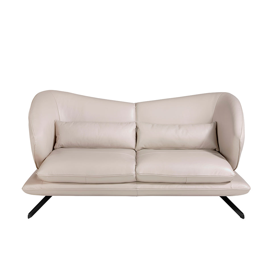 Canapea de Design Modern Tapitata in Piele Gri Taupe Angel Cerda