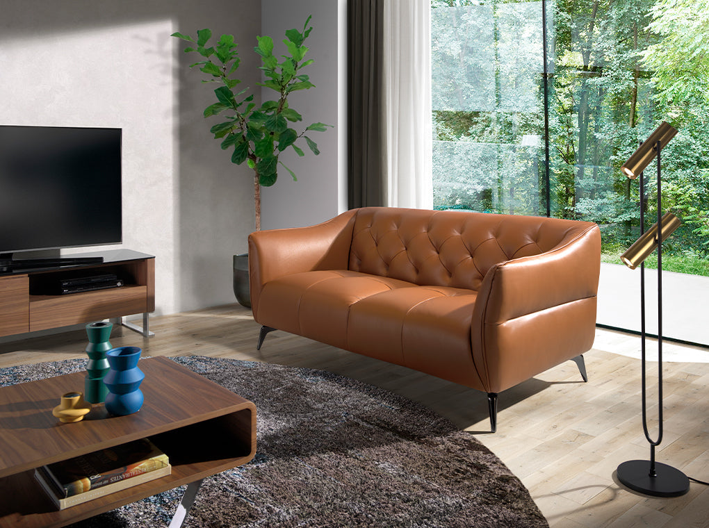 Canapea de Design Modern Tapitata in Piele Maro Angel Cerda