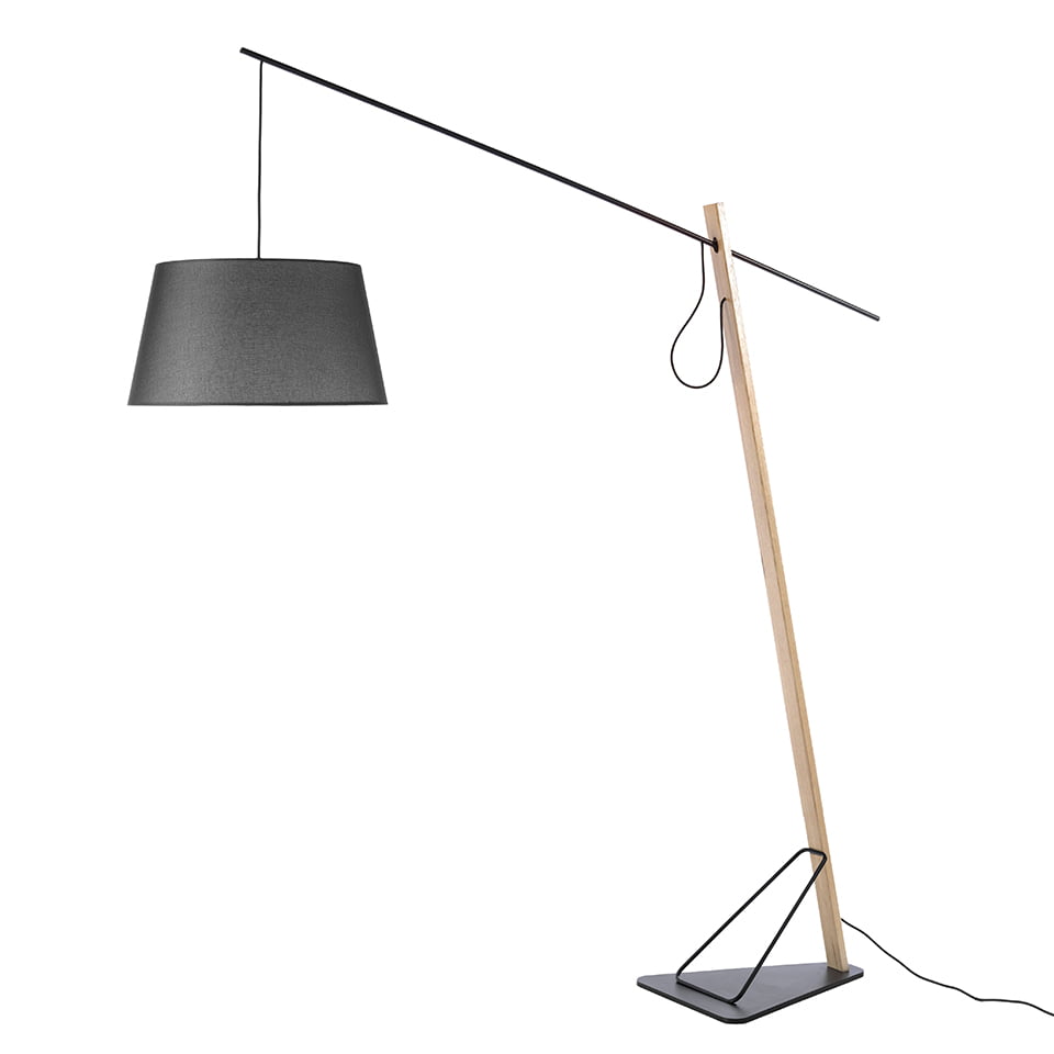 Lampadar din Stejar cu Suport Metalic Angel Cerda