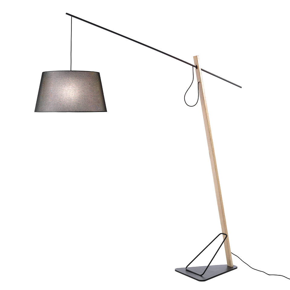 Lampadar din Stejar cu Suport Metalic Angel Cerda