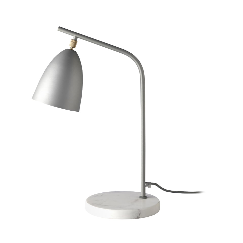 Lampa de Masa din Marmura Alba si Otel Gri Angel Cerda
