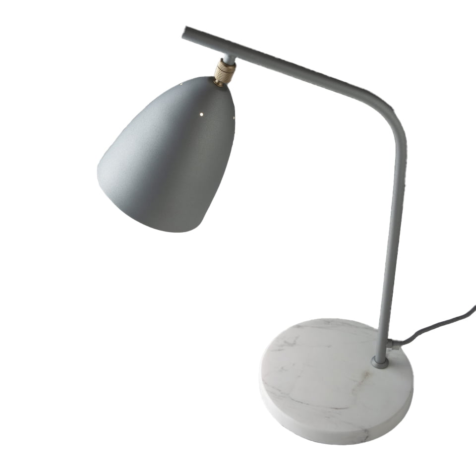 Lampa de Masa din Marmura Alba si Otel Gri Angel Cerda