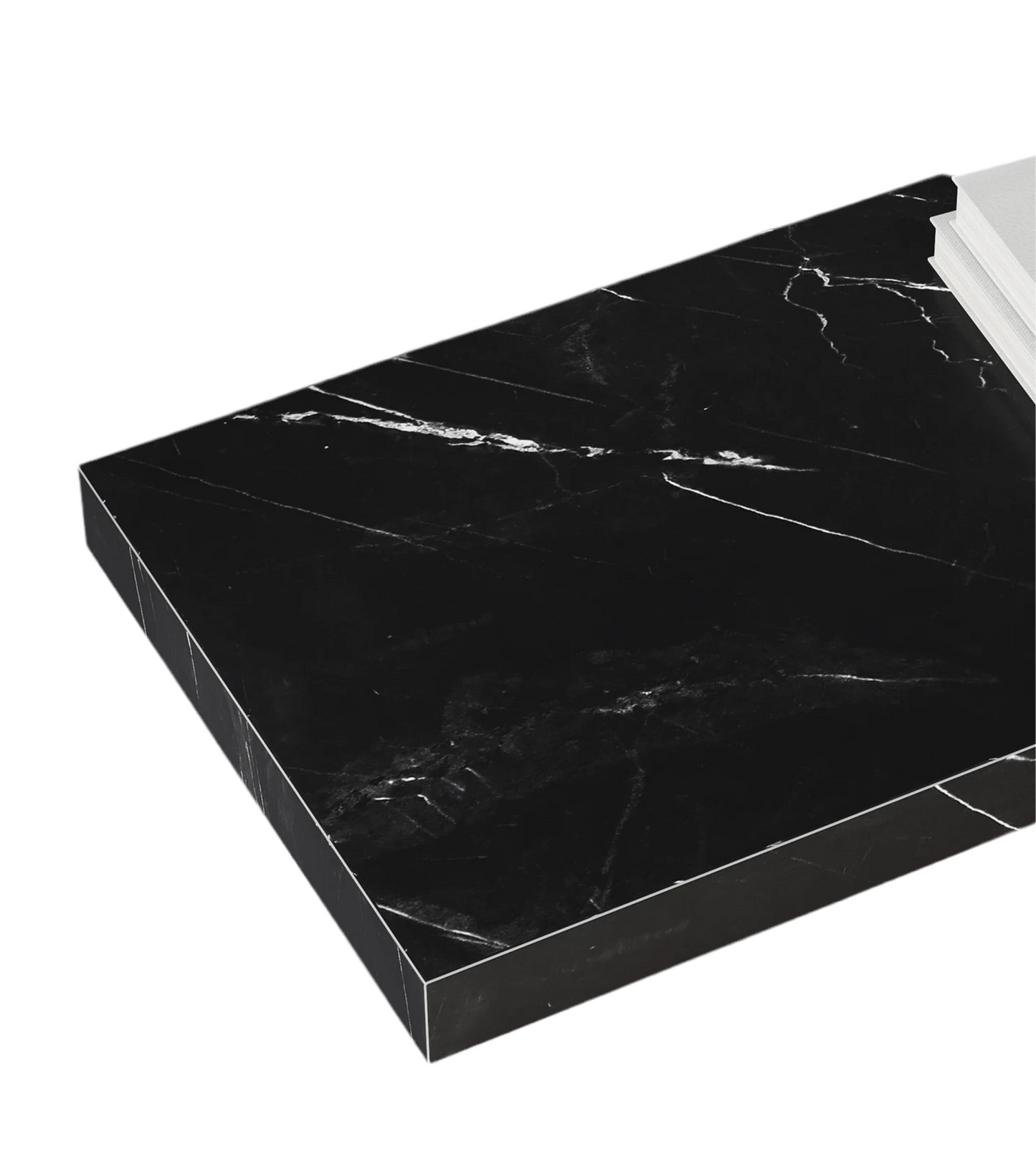 Consola Neagra cu Aspect de Marmura 100 cm Castela