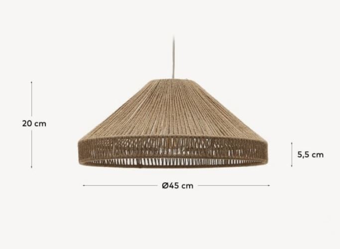 Abajur maro din fibre naturale Pontos Kave Home