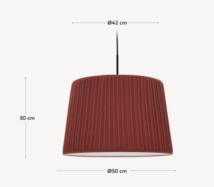 Abajur maro teracota din bumbac Guash M Kave Home