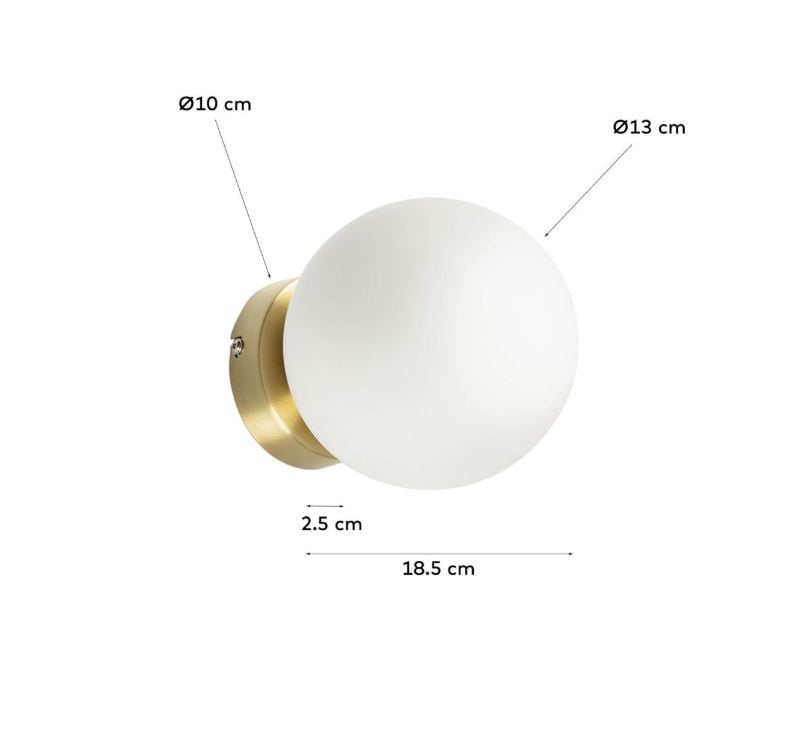 Aplica aurie din metal Mahala Kave Home