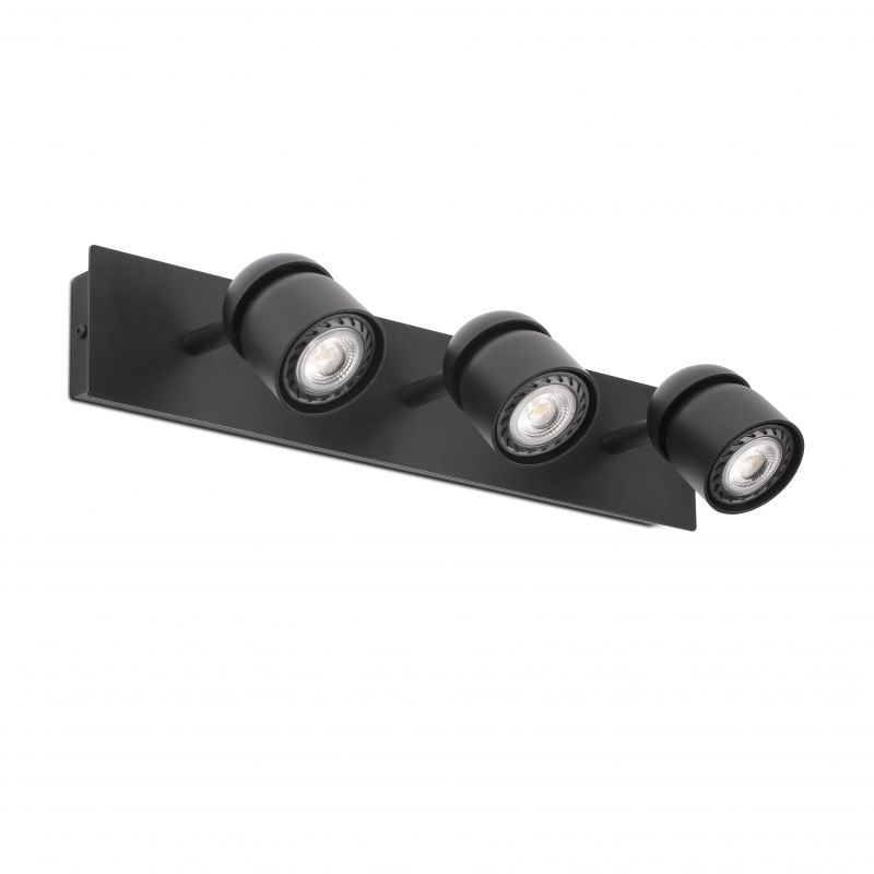 Aplica cu 3 spoturi directionabile design minimalist COCO neagra