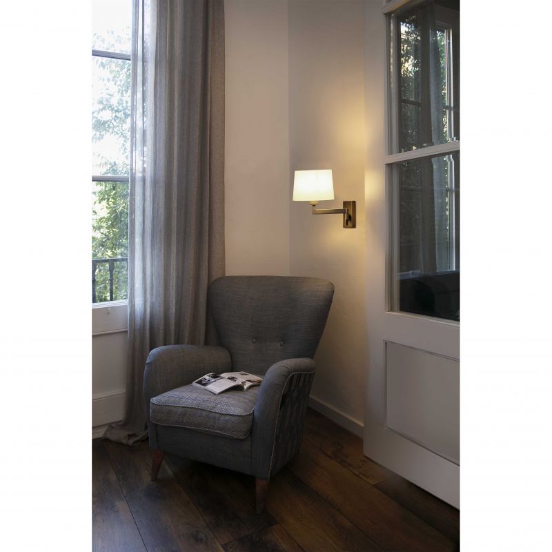 Aplica cu brat articulat stil clasic design elegant ARTIS-2 crom/alb
