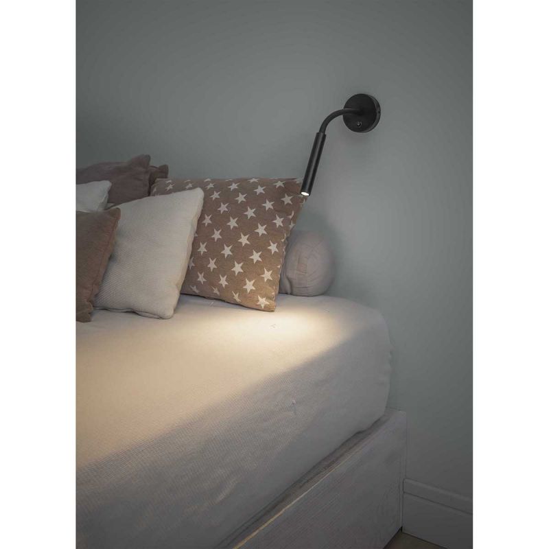 Aplica cu reader LED stil modern minimalist KALE neagra