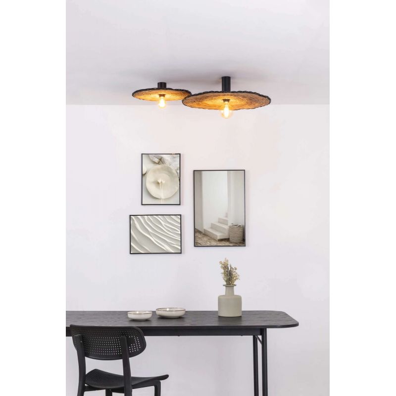 Aplica de perete/tavan design natural din ratan COSTAS 40cm