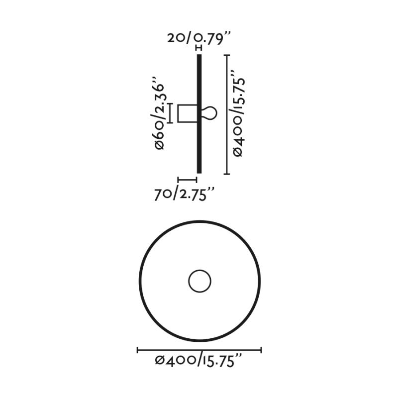 Aplica de perete/tavan design natural din ratan COSTAS 40cm