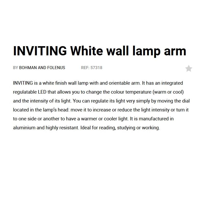 Aplica LED dimabila / Lampa de perete design ultra-modern INVITING alba