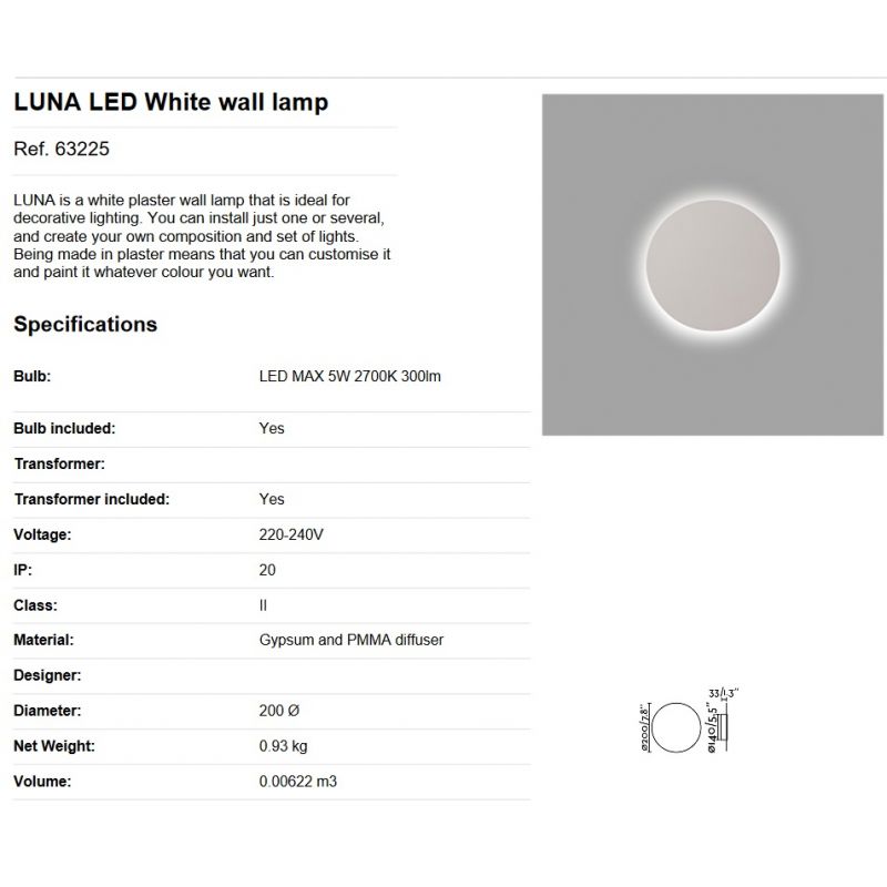 Aplica LED lumina ambientala LUNA
