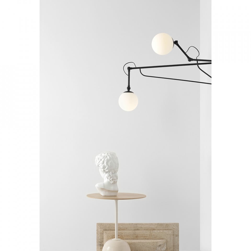 Aplica neagra/alba din metal cu 2 becuri Soho Avy Aldex