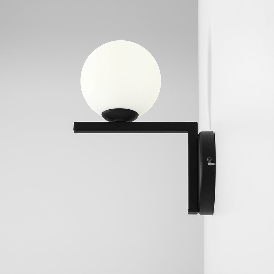 Aplica neagra/alba din metal Zac Up Aldex