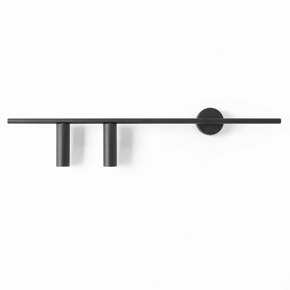 Aplica neagra din metal cu 2 becuri Trevo Left Aldex
