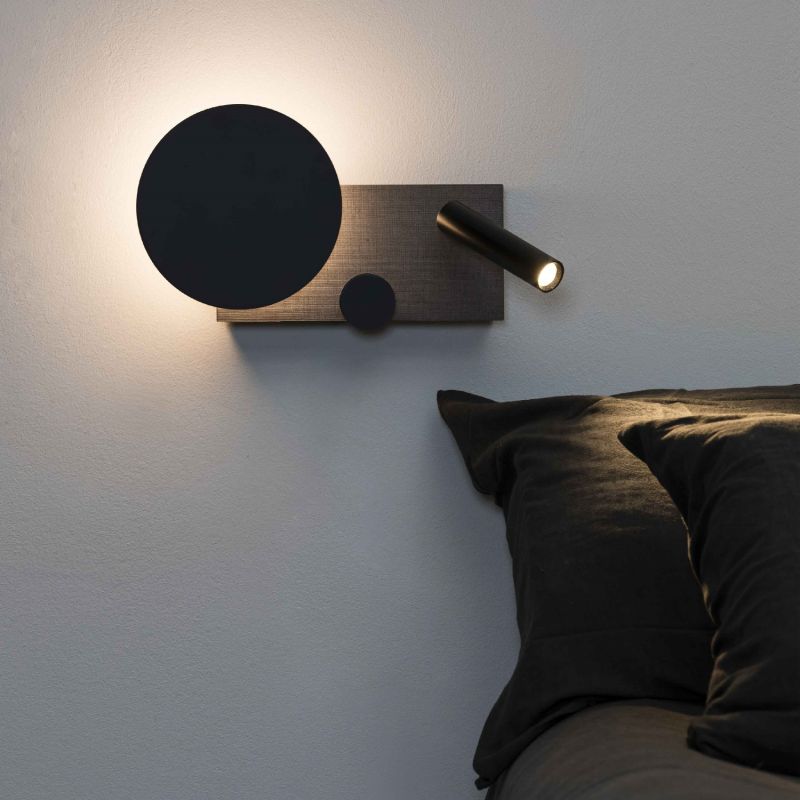 Aplica perete ambientala cu reader LED KLEE stanga