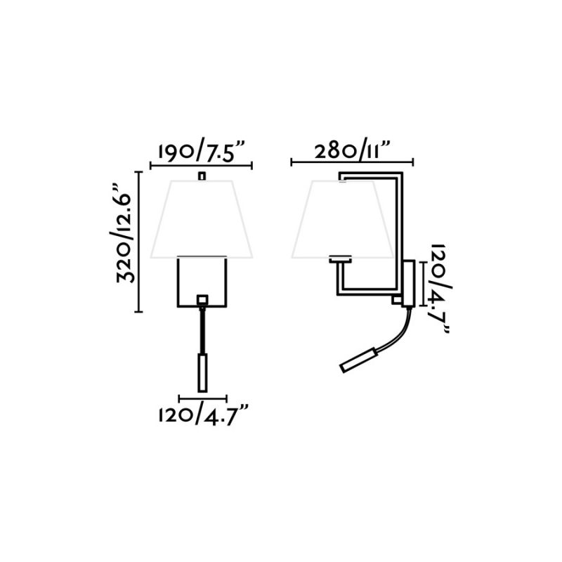 Aplica perete cu reader LED design clasic FRAME nickel/alb