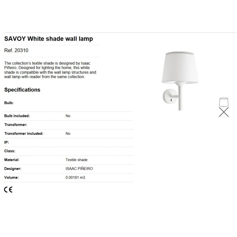 Aplica perete cu reader LED moderna design elegant SAVOY alba