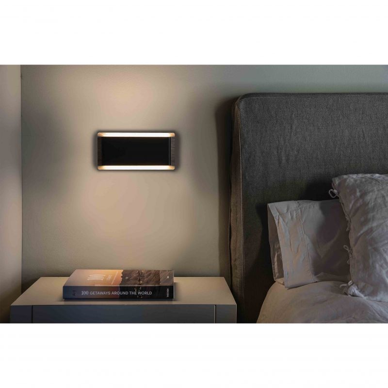 Aplica perete LED design nordic MOOD lemn/negru