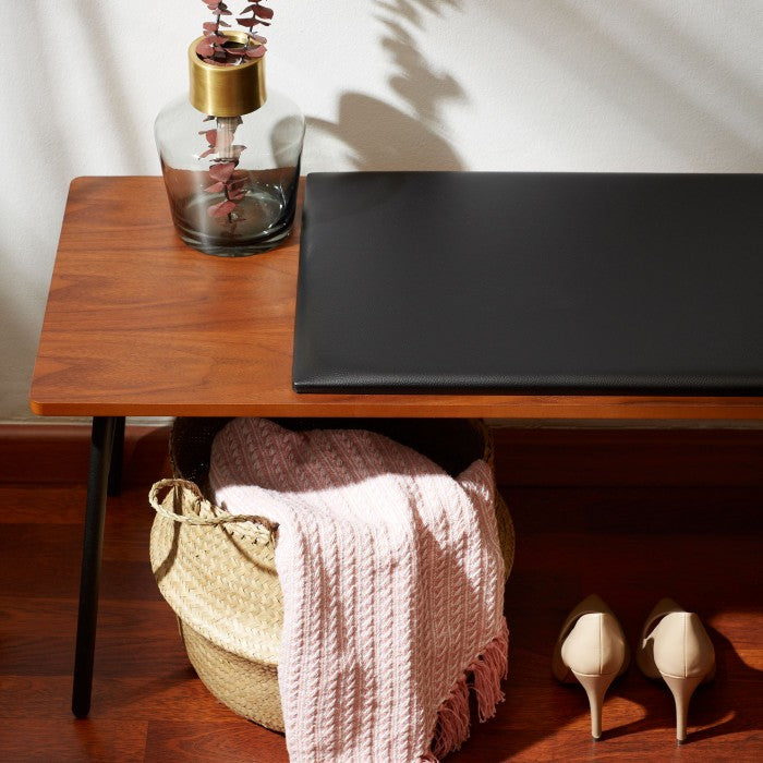 Bancheta maro din lemn 100 cm Carabel Kave Home