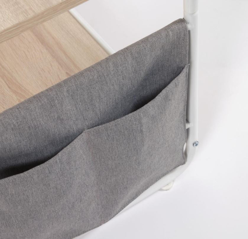 Comoda TV alba/maro din metal 110 cm Yamina Kave Home