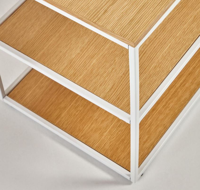 Comoda TV alba/maro din metal 160 cm Yoana Kave Home