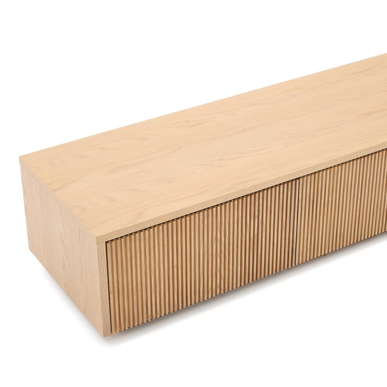 Comoda TV maro din lemn 200 cm Helvine Kave Home