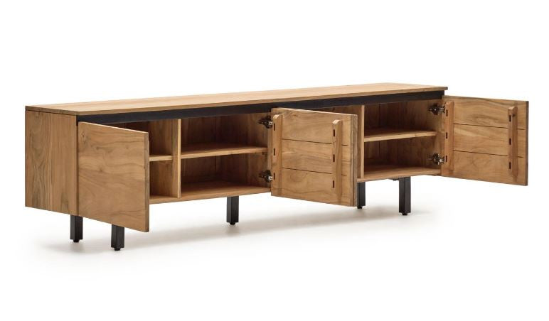 Comoda TV maro din lemn 200 cm Uxue Kave Home