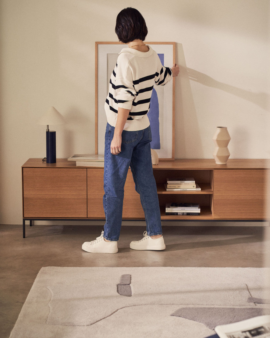 Comoda TV maro din metal 195 cm Vedrana Oak Three Kave Home