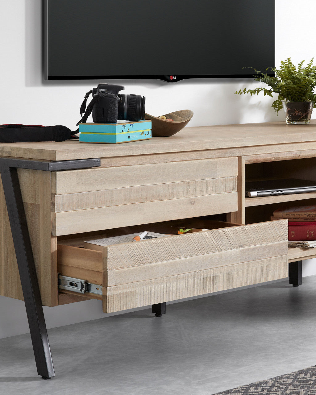 Comoda TV maro lemn 165 cm Thinh Kave Home