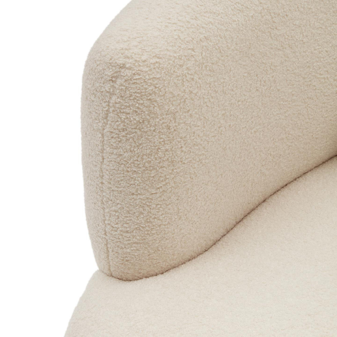 Fotoliu alb antic din textil Martina Kave Home