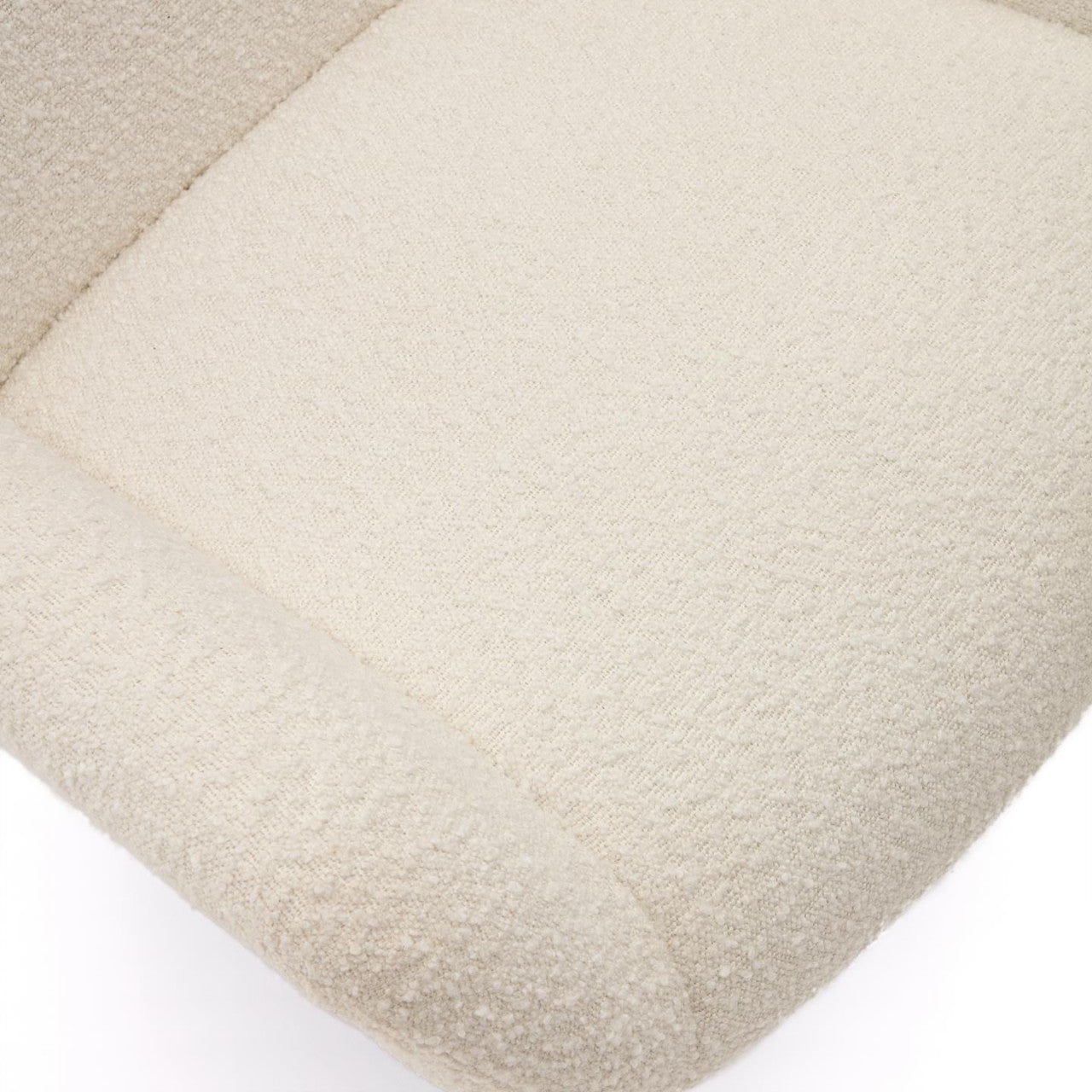 Fotoliu alb din textil Belina Shearling Kave Home
