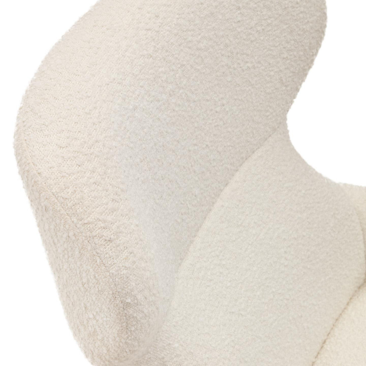 Fotoliu alb din textil Belina Shearling Kave Home
