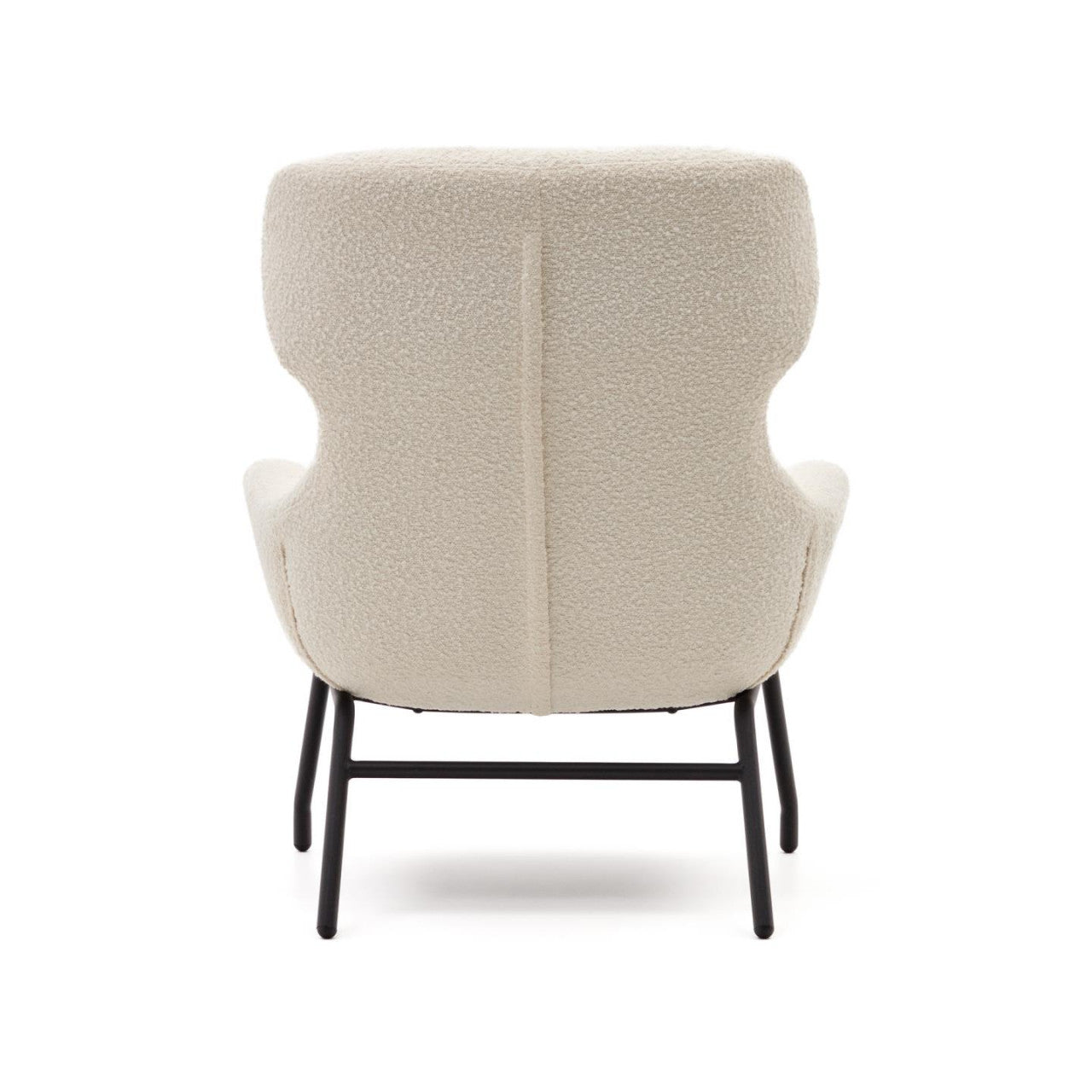 Fotoliu alb din textil Belina Shearling Kave Home