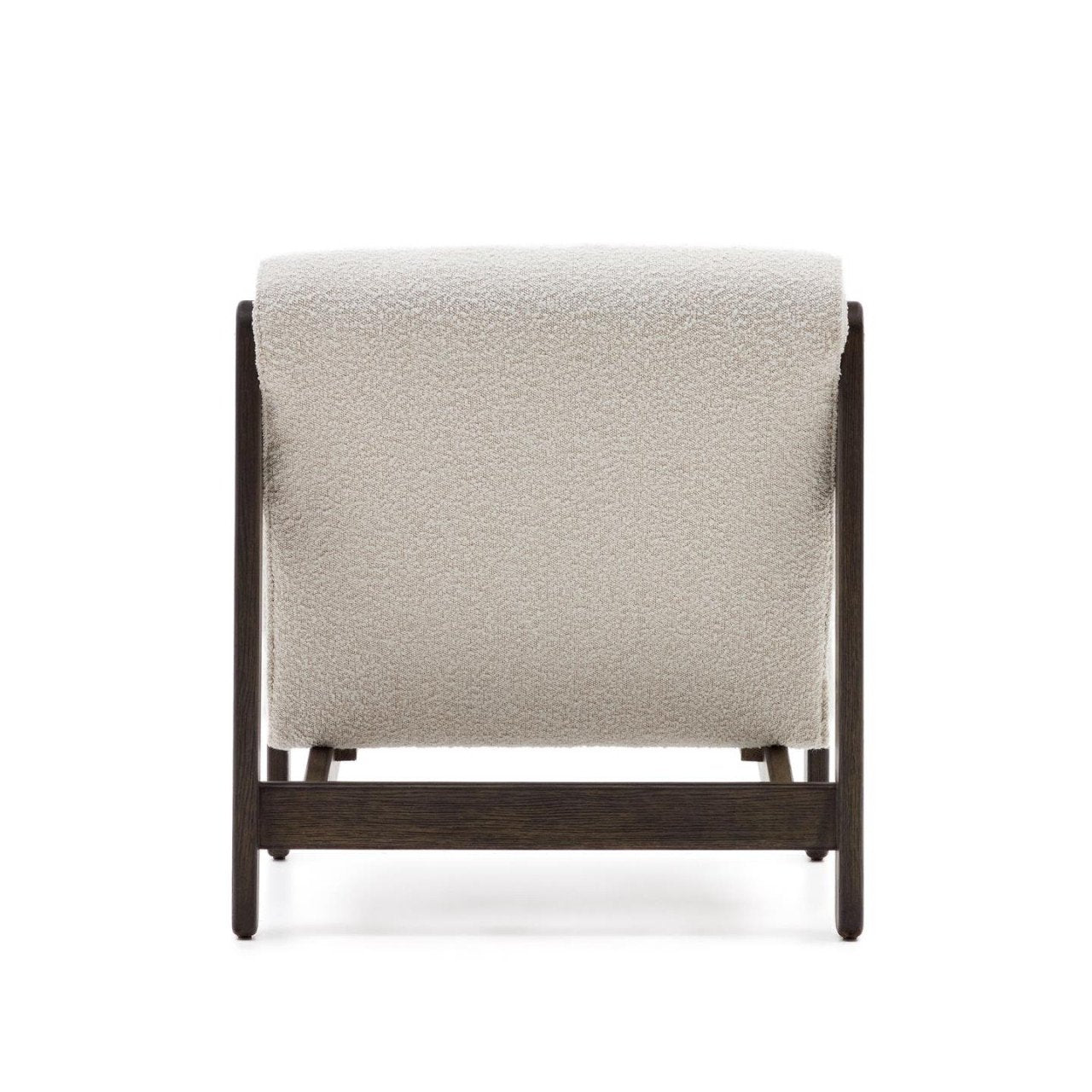 Fotoliu alb din textil Magira Shearling Kave Home
