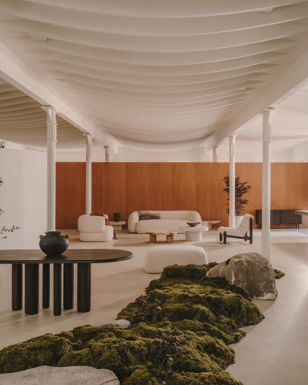 Fotoliu alb din textil Magira Shearling Kave Home