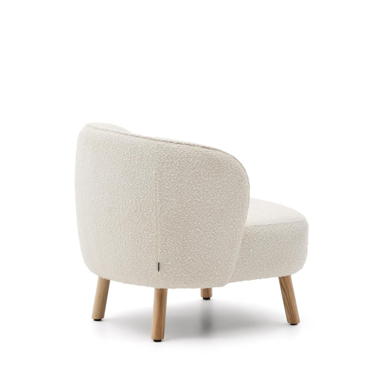 Fotoliu alb din textil Ulit Boucle Kave Home