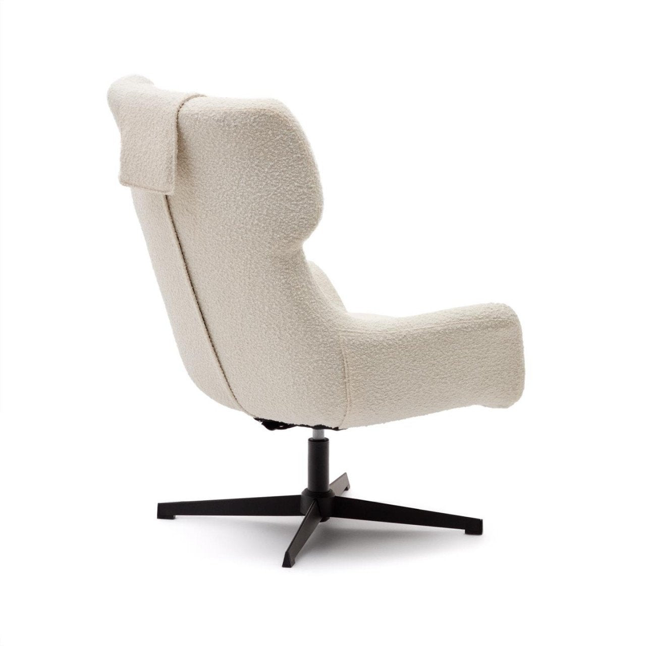 Fotoliu alb din textil Zalina Kave Home