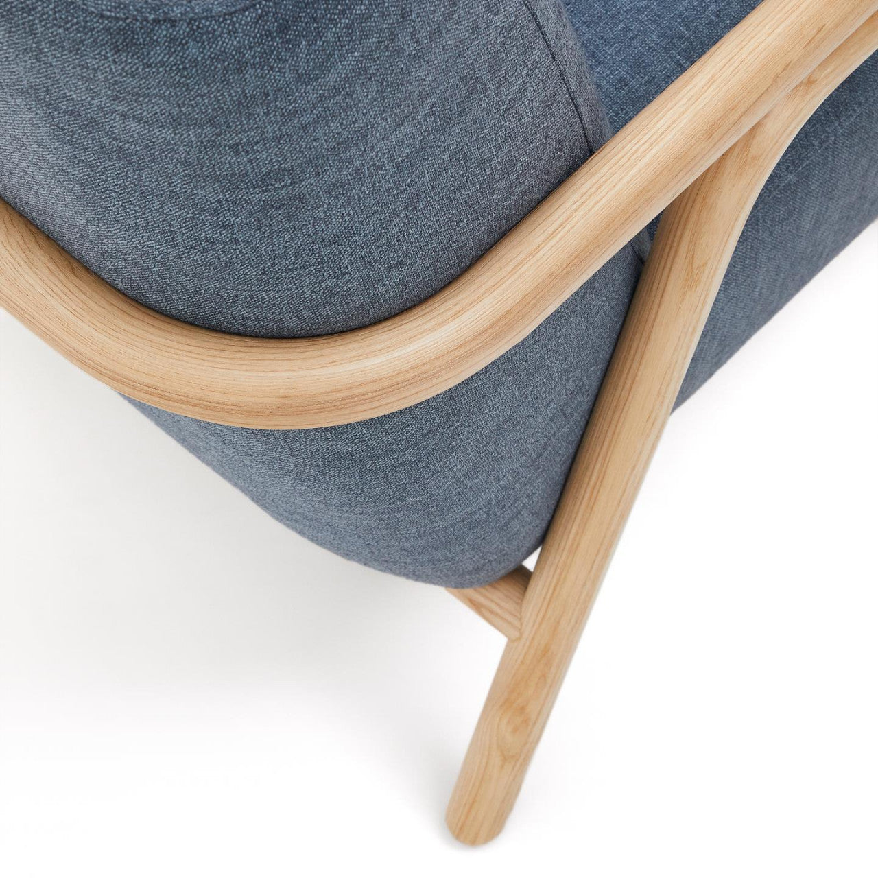 Fotoliu albastru din textil Sylo Kave Home