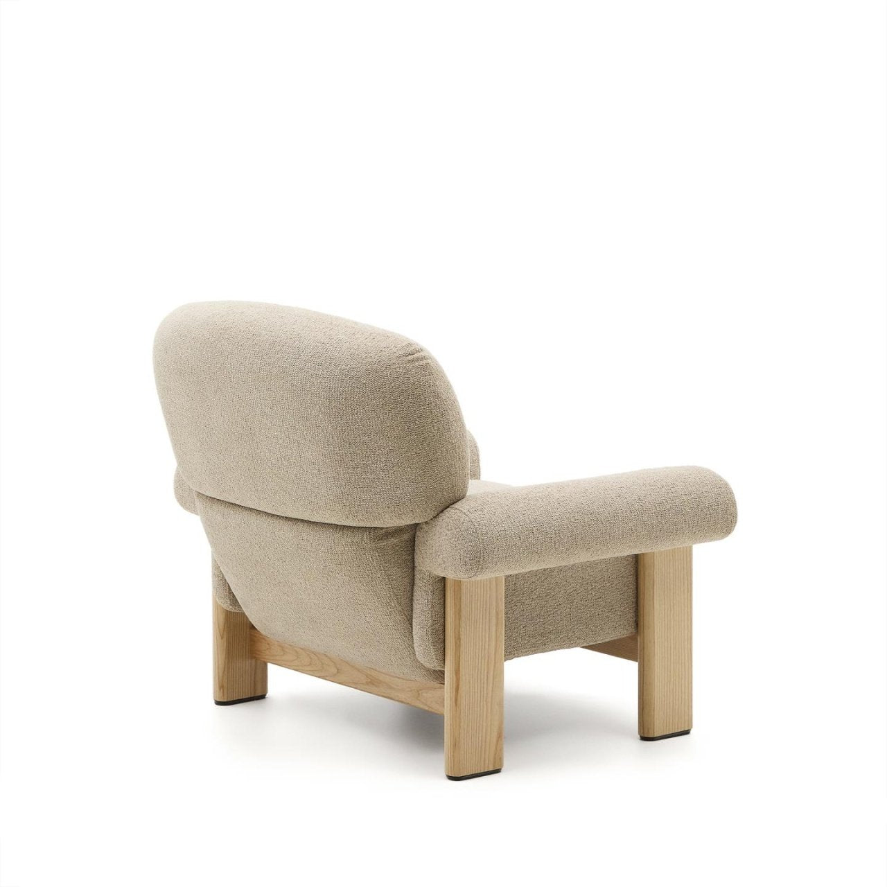 Fotoliu bej din textil Cabana Kave Home