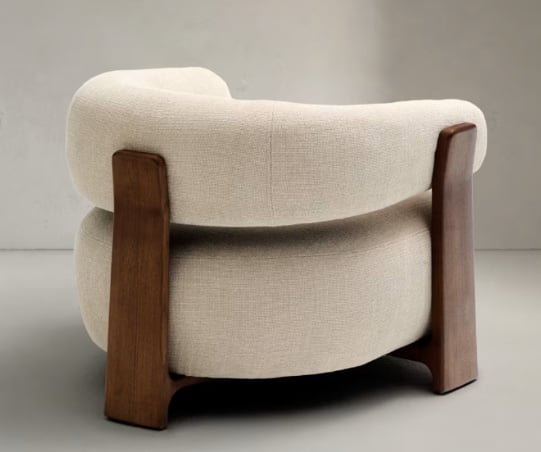 Fotoliu bej din textil Granite Chenille Kave Home
