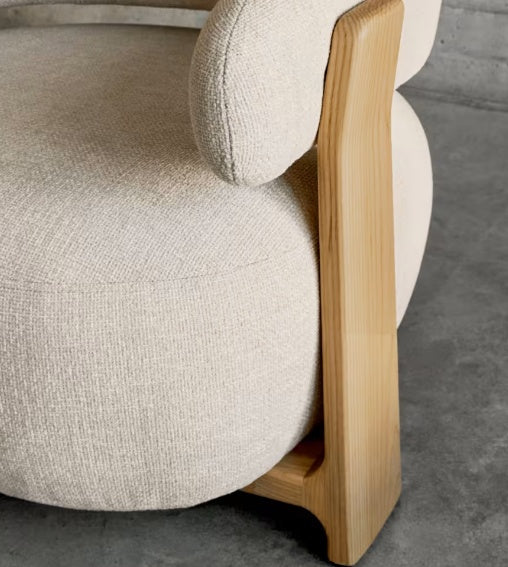 Fotoliu bej din textil Granite Chenille Light Kave Home