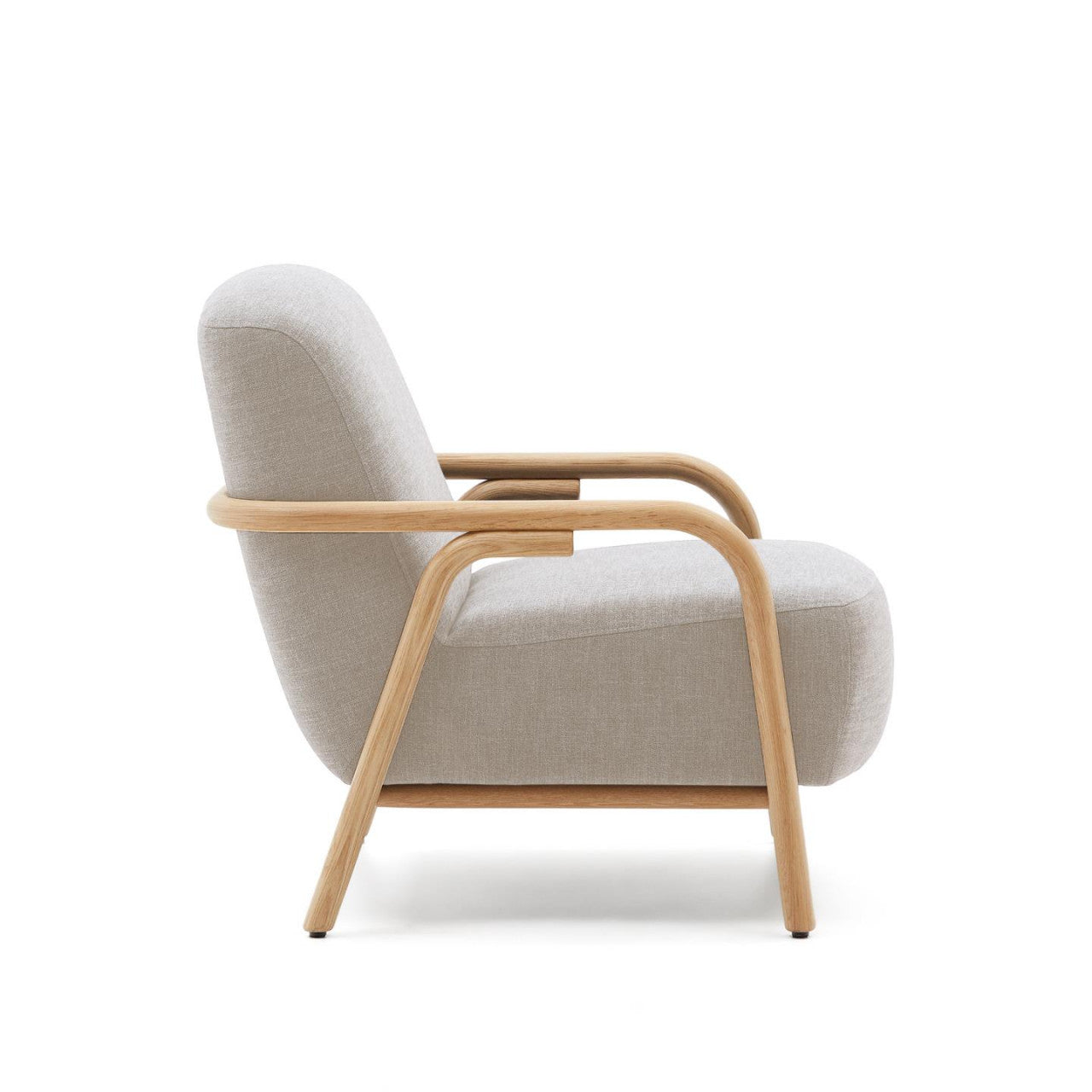 Fotoliu bej din textil Sylo Kave Home