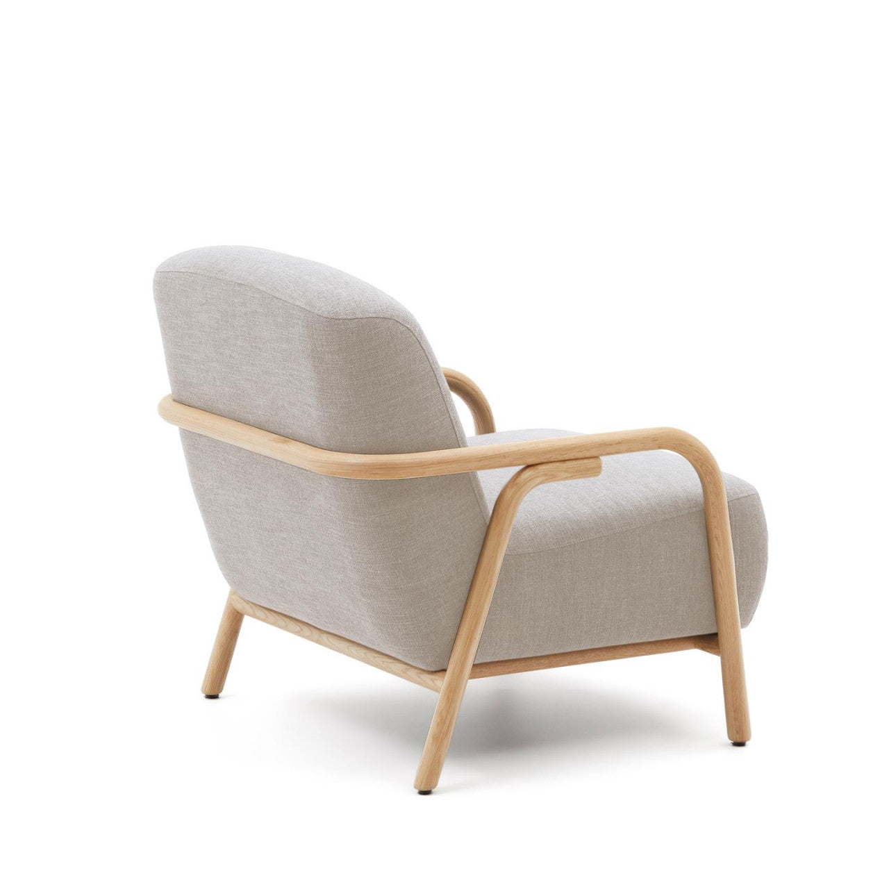 Fotoliu bej din textil Sylo Kave Home